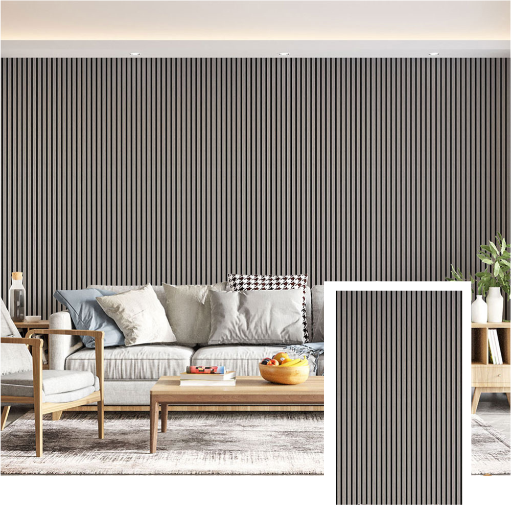 HemmaNord™ Acoustic Slat Panel — Natural Oak (2.7 m × 1.10 m)