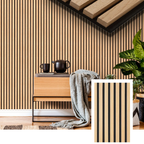 HemmaNord™ Acoustic Slat Panel — Natural Oak (2.7 m × 1.10 m)